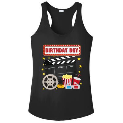 Birthday Boy Crew Movie Night Theme Matching Party Ladies PosiCharge Competitor Racerback Tank