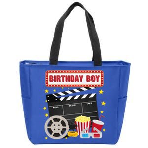 Birthday Boy Crew Movie Night Theme Matching Party Zip Tote Bag