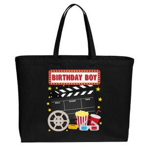 Birthday Boy Crew Movie Night Theme Matching Party Cotton Canvas Jumbo Tote