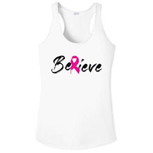 Believe Breast Cancer Awareness Month Ladies PosiCharge Competitor Racerback Tank