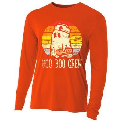 Boo Boo Crew Nurse Halloween Nurses Rn Ghost Cute Gift Cooling Performance Long Sleeve Crew