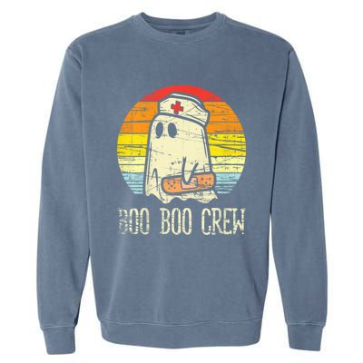 Boo Boo Crew Nurse Halloween Nurses Rn Ghost Cute Gift Garment-Dyed Sweatshirt