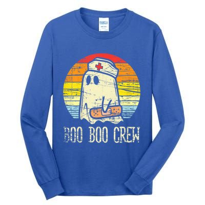 Boo Boo Crew Nurse Halloween Nurses Rn Ghost Cute Gift Tall Long Sleeve T-Shirt