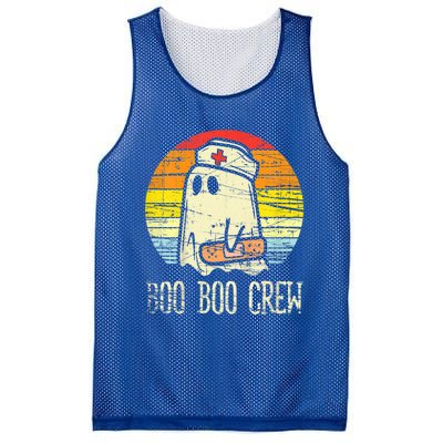 Boo Boo Crew Nurse Halloween Nurses Rn Ghost Cute Gift Mesh Reversible Basketball Jersey Tank