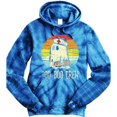 Boo Boo Crew Nurse Halloween Nurses Rn Ghost Cute Gift Tie Dye Hoodie