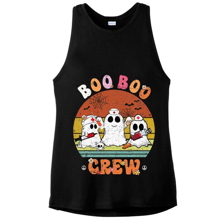 Boo Boo Crew Nurse Ghost Funny Halloween Costume Matching Ladies PosiCharge Tri-Blend Wicking Tank