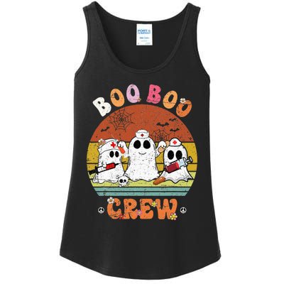 Boo Boo Crew Nurse Ghost Funny Halloween Costume Matching Ladies Essential Tank