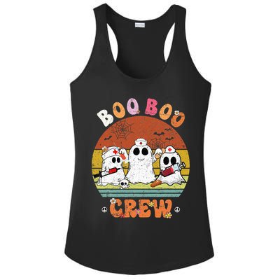 Boo Boo Crew Nurse Ghost Funny Halloween Costume Matching Ladies PosiCharge Competitor Racerback Tank