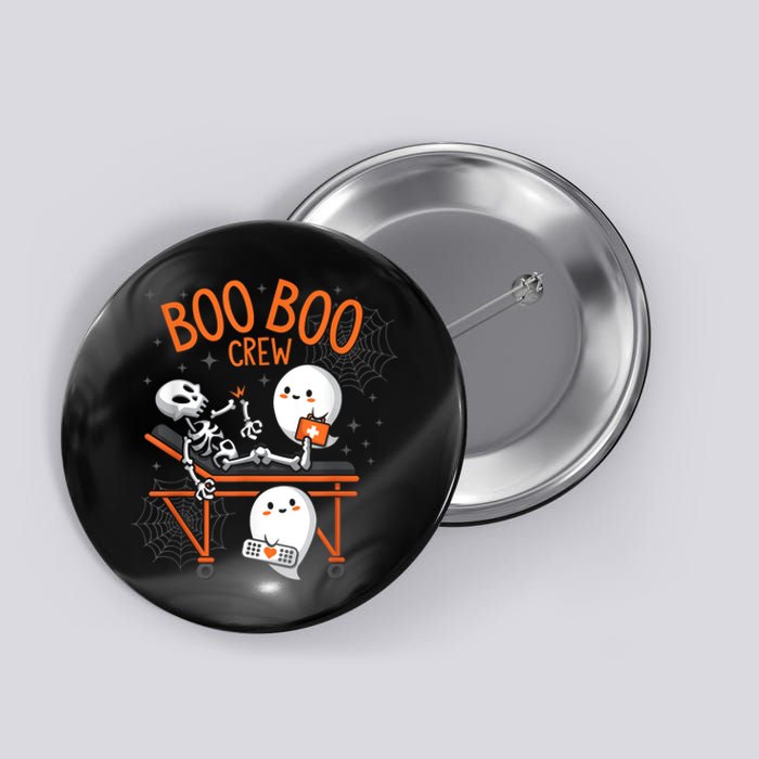 Boo Boo Crew Ghost Doctor Paramedic Emt Nurse Halloween Button