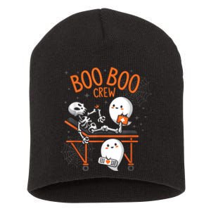 Boo Boo Crew Ghost Doctor Paramedic Emt Nurse Halloween Short Acrylic Beanie