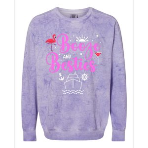 Booze Besties Cruise Vacation Girl Trip Weekend BFF Colorblast Crewneck Sweatshirt