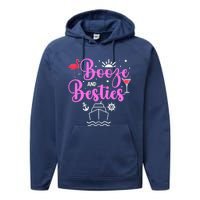 Booze Besties Cruise Vacation Girl Trip Weekend BFF Performance Fleece Hoodie