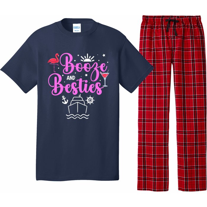 Booze Besties Cruise Vacation Girl Trip Weekend BFF Pajama Set