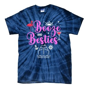 Booze Besties Cruise Vacation Girl Trip Weekend BFF Tie-Dye T-Shirt