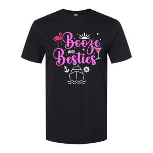 Booze Besties Cruise Vacation Girl Trip Weekend BFF Softstyle CVC T-Shirt