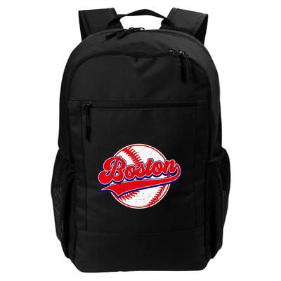 Boston Baseball Cityscape Distressed Women Backpack