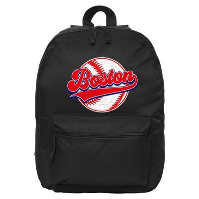Boston Baseball Cityscape Distressed Women 16 in Basic Backpack