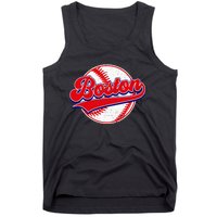 Boston Baseball Cityscape Distressed Women Tank Top