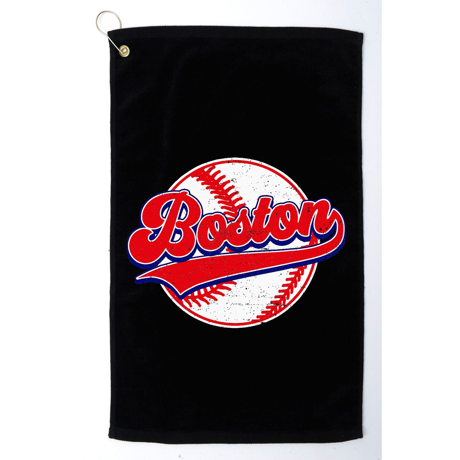 Boston Baseball Cityscape Distressed Women Golf Towel