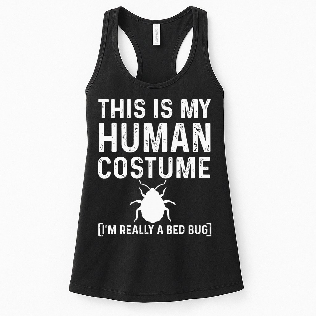Bed Bug Costume Parasite Hunter Funny Womens Tank Top