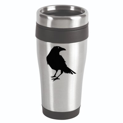 Beautiful Black Crow Raven Bird Silhouette Sweater 16oz Travel Tumbler