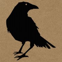 Beautiful Black Crow Raven Bird Silhouette Sweater Cotton Canvas Backpack
