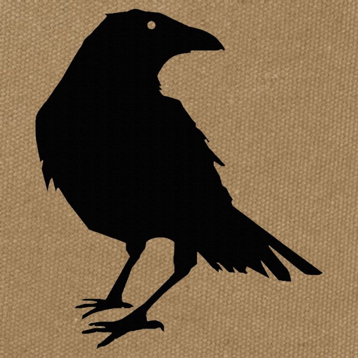 Beautiful Black Crow Raven Bird Silhouette Sweater Cotton Canvas Backpack