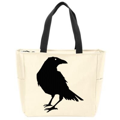 Beautiful Black Crow Raven Bird Silhouette Sweater Zip Tote Bag