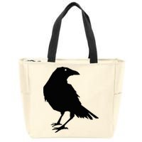 Beautiful Black Crow Raven Bird Silhouette Sweater Zip Tote Bag