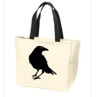 Beautiful Black Crow Raven Bird Silhouette Sweater Zip Tote Bag
