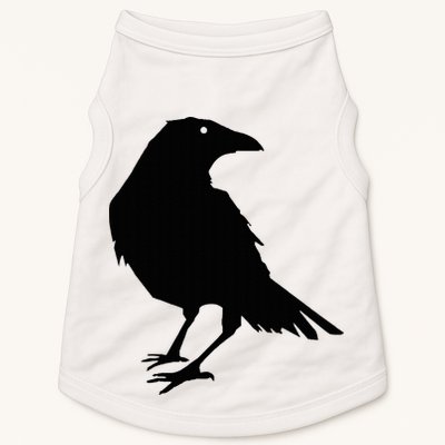 Beautiful Black Crow Raven Bird Silhouette Sweater Doggie Tank