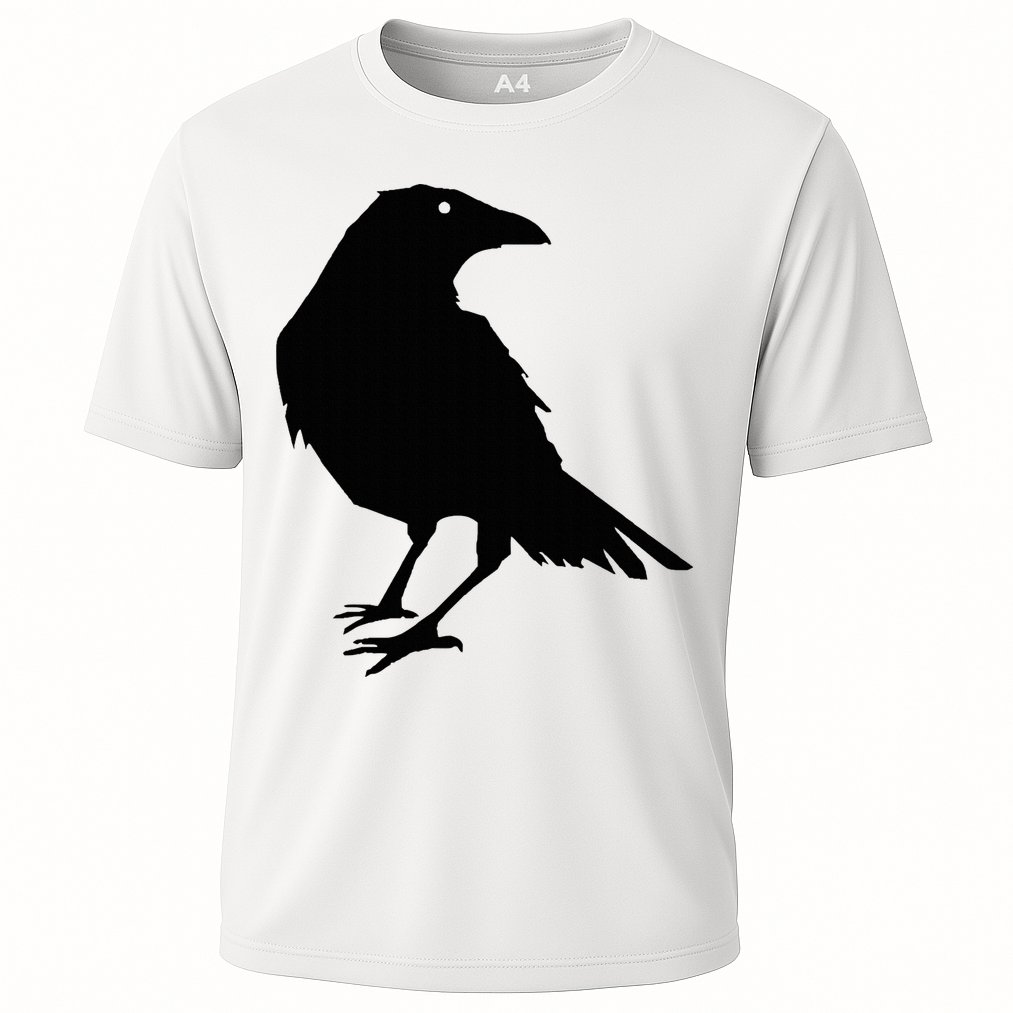 Beautiful Black Crow Raven Bird Silhouette Sweater Cooling Performance Crew T-Shirt