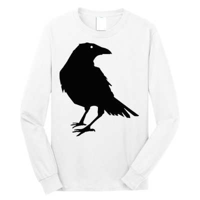 Beautiful Black Crow Raven Bird Silhouette Sweater Long Sleeve Shirt