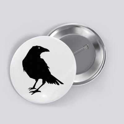 Beautiful Black Crow Raven Bird Silhouette Sweater Button