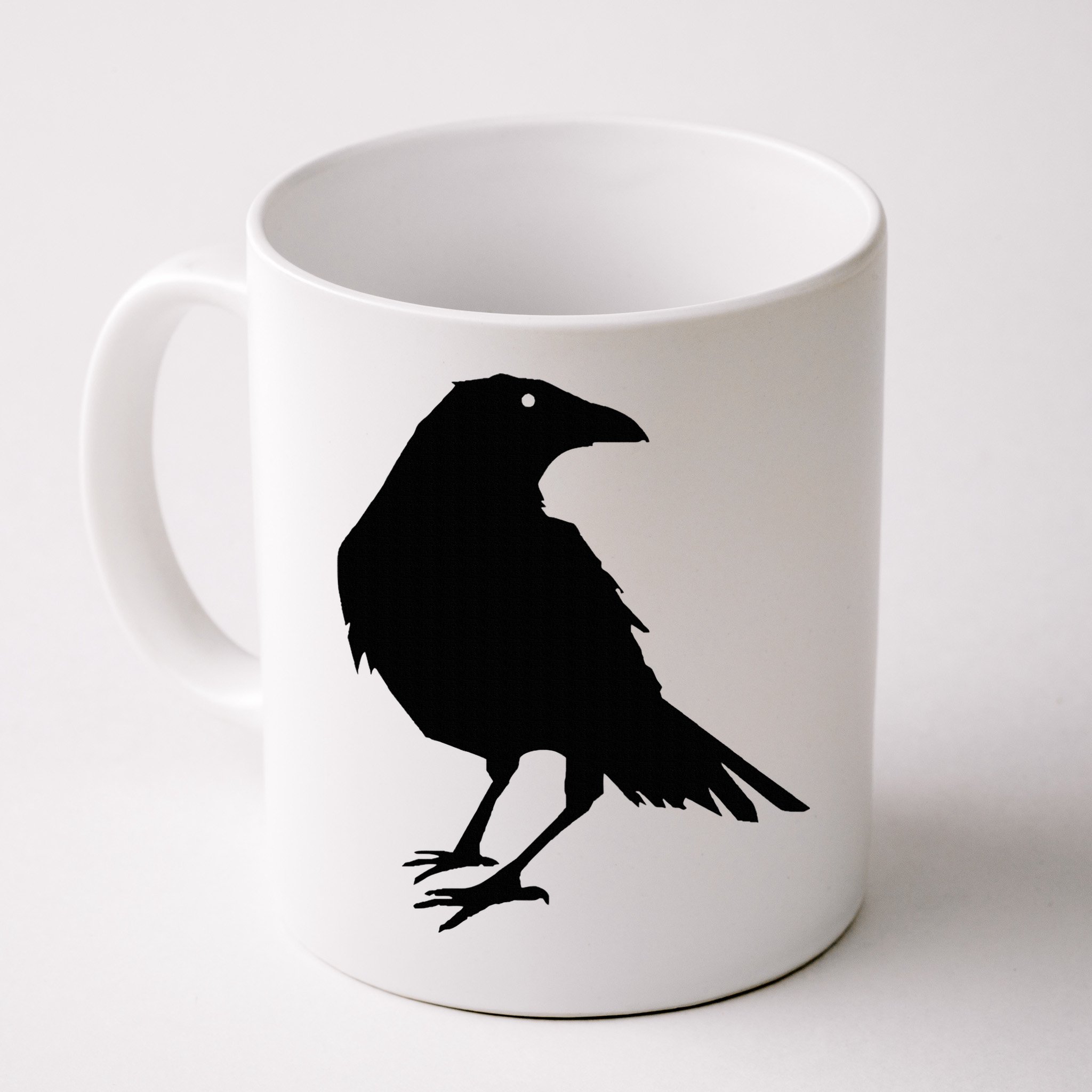 Beautiful Black Crow Raven Bird Silhouette Sweater Mug