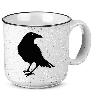 Beautiful Black Crow Raven Bird Silhouette Sweater 15oz Campfire Ceramic Mug