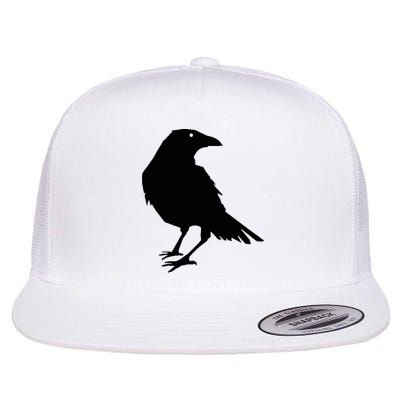 Beautiful Black Crow Raven Bird Silhouette Sweater Flat Bill Trucker Hat