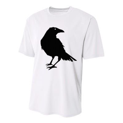 Beautiful Black Crow Raven Bird Silhouette Sweater Youth Performance Sprint T-Shirt