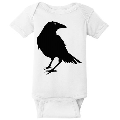 Beautiful Black Crow Raven Bird Silhouette Sweater Baby Bodysuit