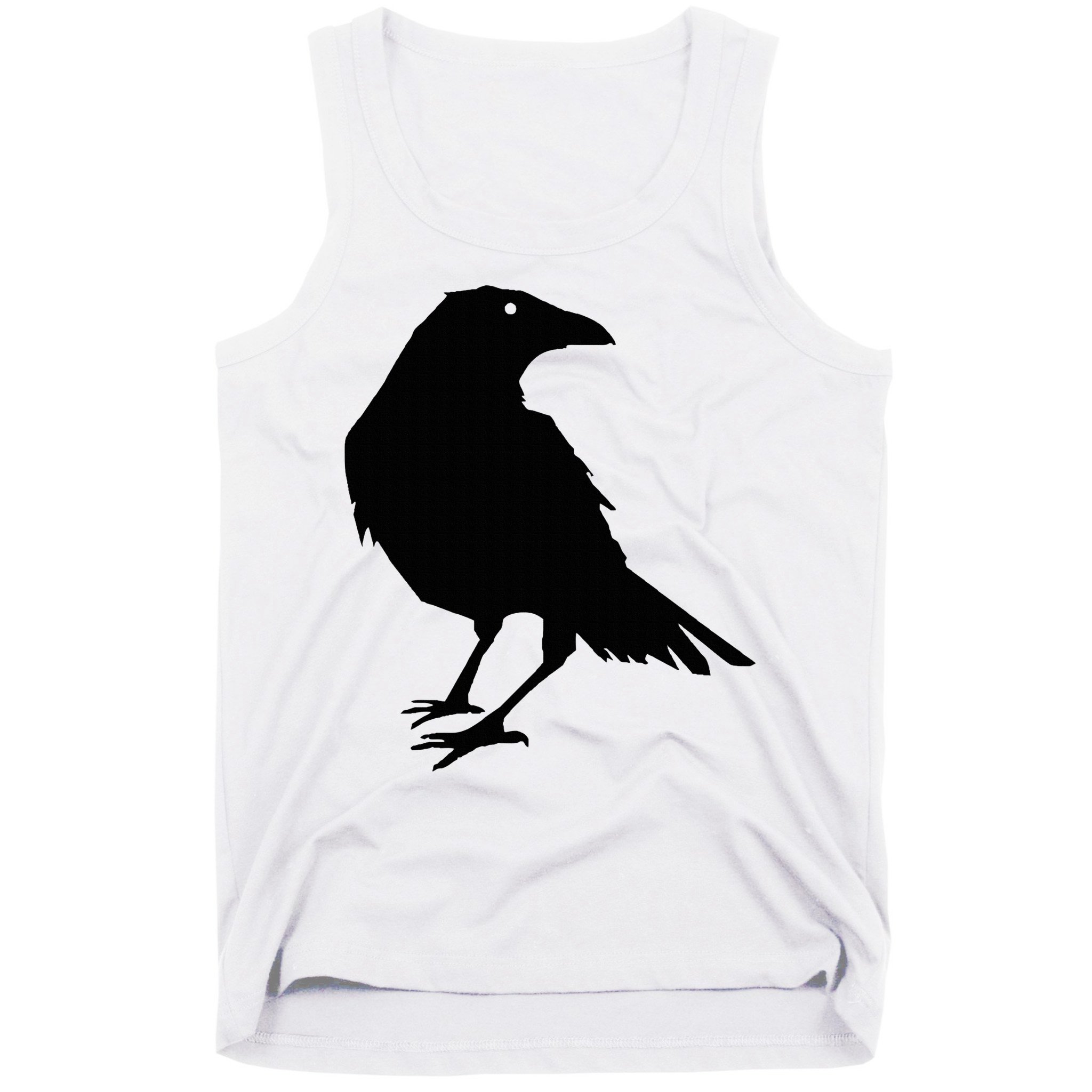 Beautiful Black Crow Raven Bird Silhouette Sweater Tank Top