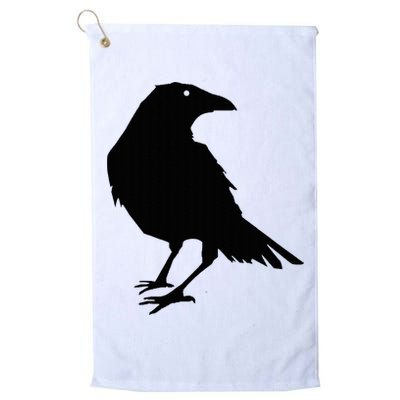 Beautiful Black Crow Raven Bird Silhouette Sweater Golf Towel