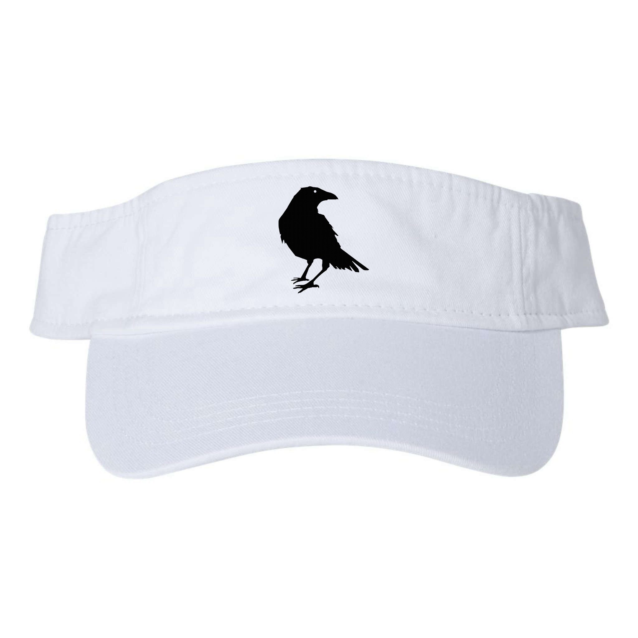Beautiful Black Crow Raven Bird Silhouette Sweater Visor