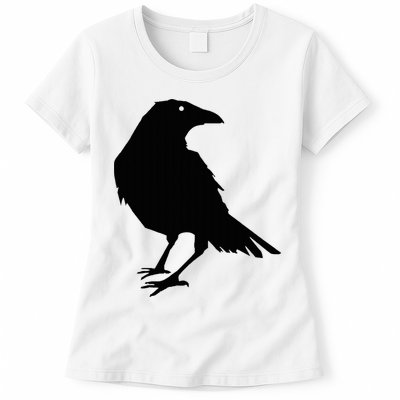 Beautiful Black Crow Raven Bird Silhouette Sweater Womens T-Shirt