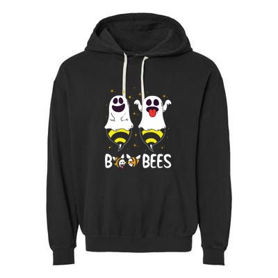 Boo Bees Couples Halloween Funny Garment-Dyed Fleece Hoodie