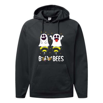 Boo Bees Couples Halloween Funny Performance Fleece Hoodie