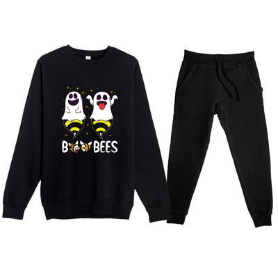 Boo Bees Couples Halloween Funny Premium Crewneck Sweatsuit Set