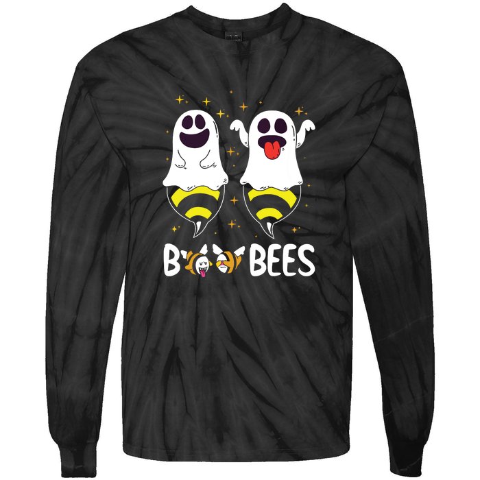 Boo Bees Couples Halloween Funny Tie-Dye Long Sleeve Shirt