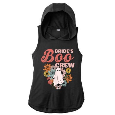 BrideS Boo Crew Floral Ghost Wedding Bachelorette Halloween Ladies PosiCharge Tri-Blend Wicking Draft Hoodie Tank