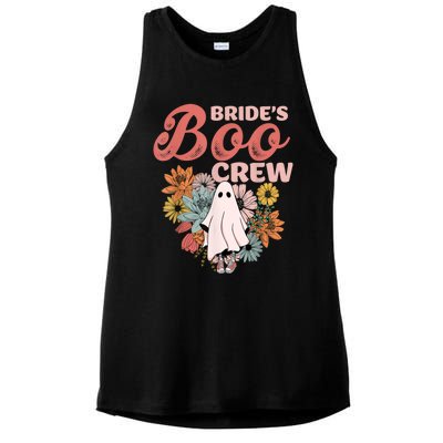 BrideS Boo Crew Floral Ghost Wedding Bachelorette Halloween Ladies PosiCharge Tri-Blend Wicking Tank