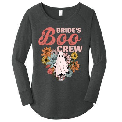 BrideS Boo Crew Floral Ghost Wedding Bachelorette Halloween Women's Perfect Tri Tunic Long Sleeve Shirt